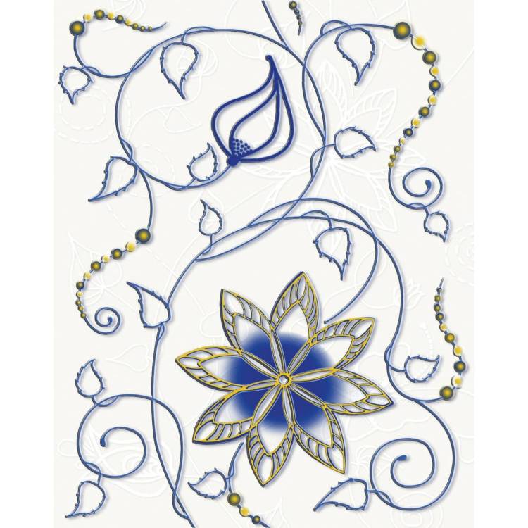 Декор Cersanit Gzhel GZ2B052 Белый 20x25