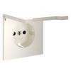 Лицевая панель для розетки с заземлением, шторками и крышкой Voltum S70 VLS000813 хлопок