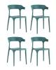 Набор из 4 стульев Stool Group Neo SL-7082 dark blue 66014 X4 темно-бирюзовый