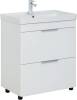 Тумба с раковиной Aquanet Ирис new 00310153 710 белый глянец, 2 ящика