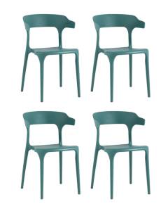 Набор из 4 стульев Stool Group Neo SL-7082 dark blue 66014 X4 темно-бирюзовый