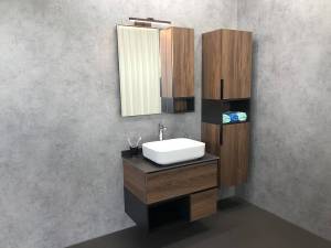 Мебель для ванной Comforty Штутгарт-75 дуб темно-коричневый