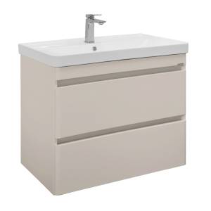 Тумба с раковиной Comforty Енисей-80П2 00-00022358CF серый шёлк