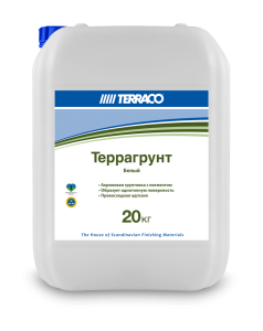 TERRACO TERRAGRUNT WHITE грунт проникающий, пигментированный, белый колеруемый (20кг)