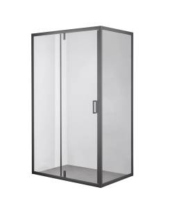Душевой уголок Olive'S Duero DR-128CR-SW-GB профиль черный, стекло прозрачное, 80x120x195