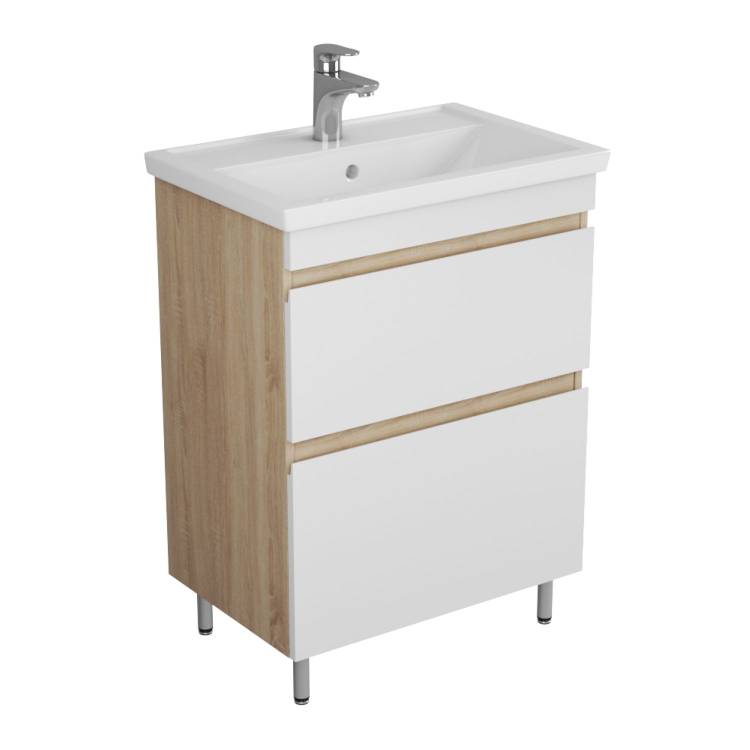 Тумба под раковину Uncoria Арно 60 56031 белый, дуб сонома
