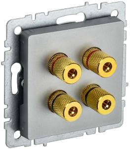 Акустическая розетка IEK Brite BR-S40-K46 сталь