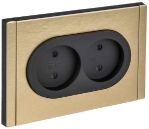 Розетка 2-местная IEK Forte&Piano FP-R20-10-1-M-K37 шампань