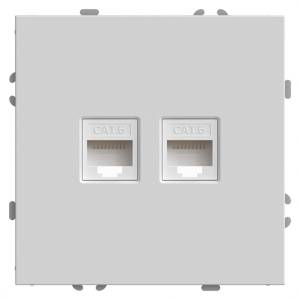 Розетка компьютерная двойная RJ-45 Stekker RST00-5111-01 49874