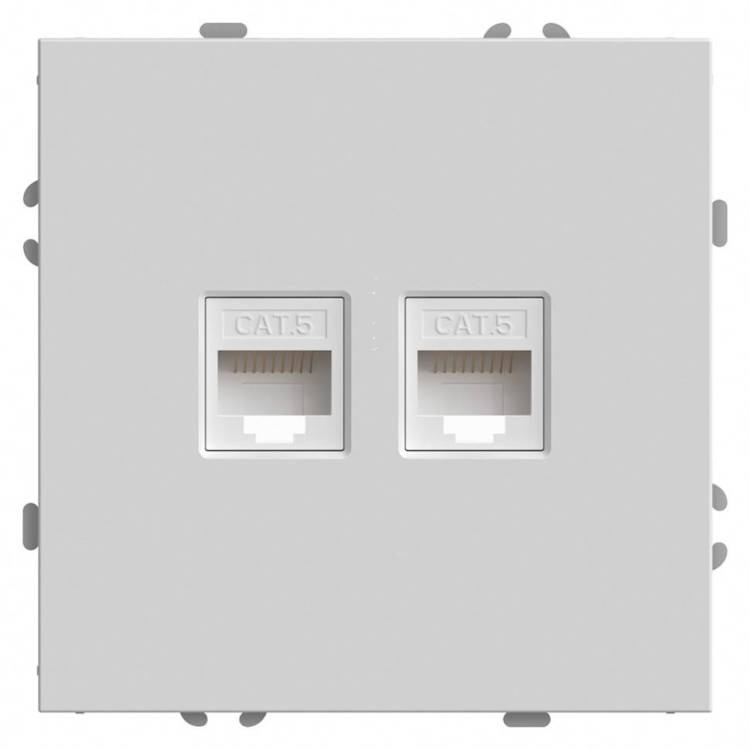 Розетка компьютерная двойная RJ-45 Stekker RST00-5111-01 49874