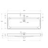 Раковина BelBagno Marino-Cer BB-8078-100 белый глянцевый, 101x46x14 фото 6