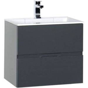 Тумба с раковиной Aquanet Алвита 60 213094 серый антрацит, 531x600x450