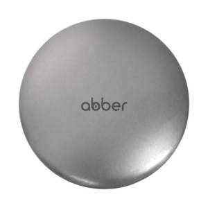 Накладка на слив для раковины Abber AC0014MS серебряная матовая, керамика