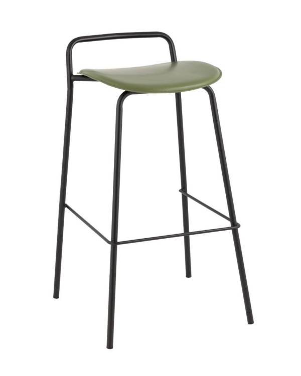 Стул барный Stool Group Mantis 9083T army green экокожа, зеленый