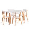 Стол обеденный Tetchair Claire 21288 белый, ножки натуральный 110(140)x75x75 фото 2