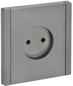 Розетка 1-местная IEK Forte&Piano FP-R10-10-K46 сталь