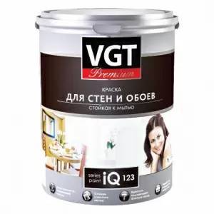 VGT PREMIUM IQ 123 КРАСКА МОЮЩАЯСЯ ДЛЯ СТЕН И ОБОЕВ глубокоматовая, база С под колеровку (2л)