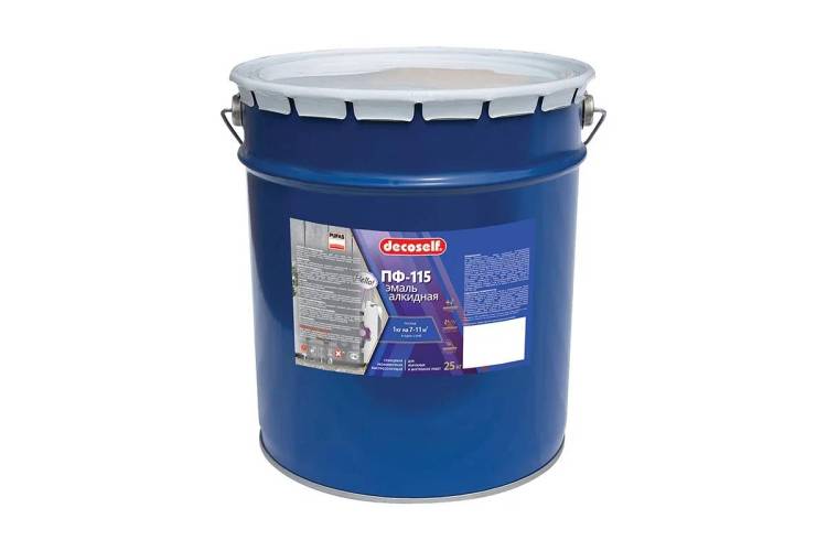 Эмаль Pufas Decoself ПФ-115 голубая 25 кг