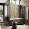 Шторка на ванну MaybahGlass MGV-65-5ш стекло прозрачное, профиль хром матовый, 1400x900 фото 3