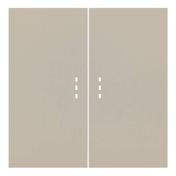 Клавиши для двухклавишного перекрестного выключателя с подсветкой Rikett 35615 LT латте