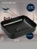 Тумба с раковиной Sintesi STL.W7023_SIN-LVB-APP-409BM подвесная, Дуб сонома, темно-серый, черный матовый фото 9