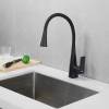 Смеситель для кухни Haiba HB73823-7 гибкий излив, черный фото 2