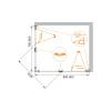 Душевой уголок Cezares ELENA-W-ASH-2-80/90-C-Cr профиль хром, стекло прозрачное, 80x90x195 фото 3