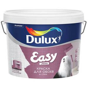 DULUX EASY краска водно-дисперсионная для всех типов обоев, матовая, база BW (5л)