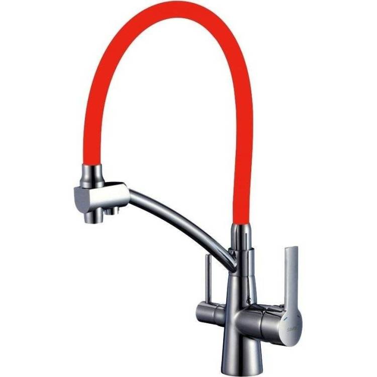 Смеситель для кухни Savol S-L1805L-03 с гибким изливом