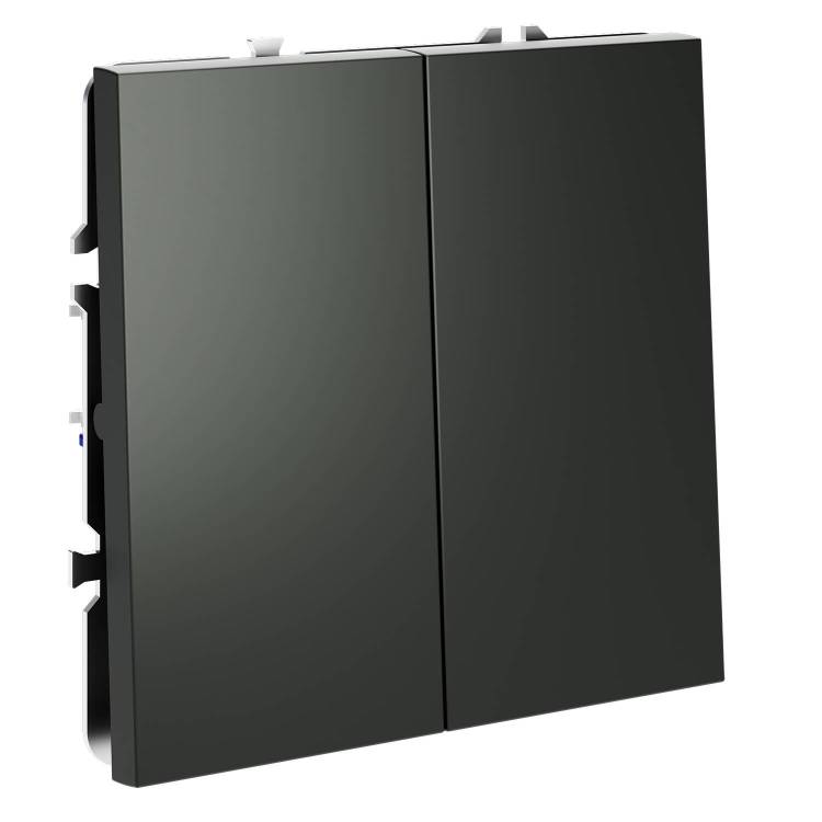 Выключатель 2-клавишный перекрестный Voltum S70 VLS020506 титан