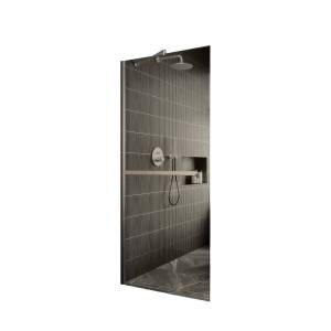 Душевая перегородка MaybahGlass MGD-727-5ш 79x195, стекло бронза 8 мм, профиль хром матовый