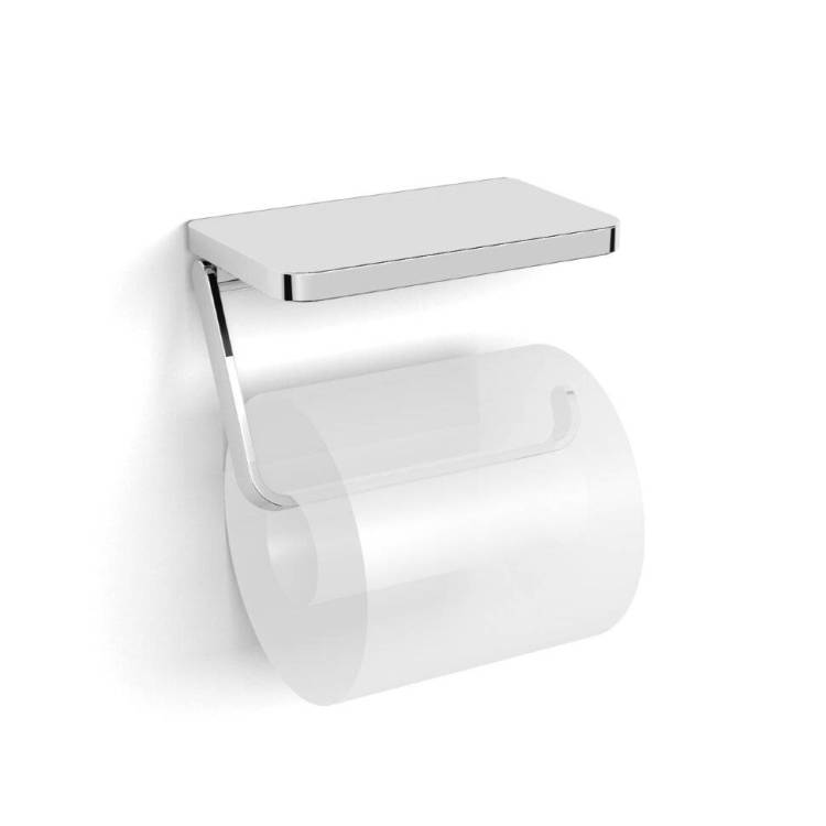Держатель туалетной бумаги Langberger Accessories 35041B с хромированной полкой