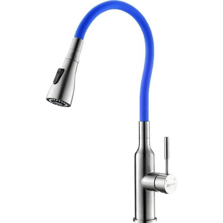 Смеситель для кухни Lemark Expert LM5082S-Blue с гибким изливом