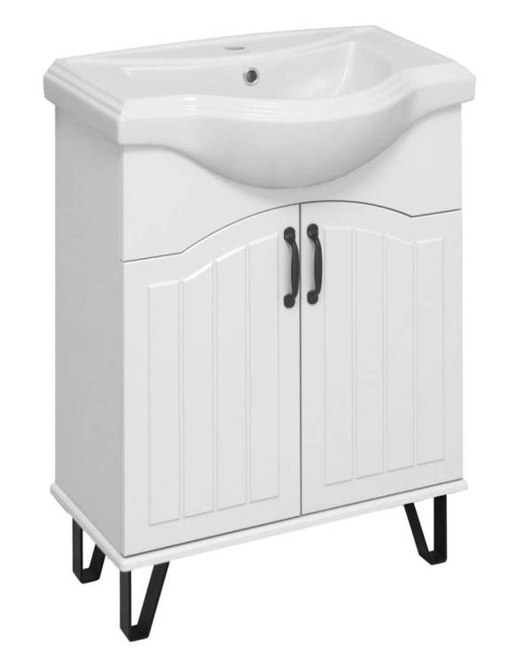 Тумба с раковиной Runo Марсель 65 00-00001200 63.8x80 белый