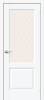 Межкомнатная дверь Bravo Неоклассик-33 полотно White Silk, стекло White Сrystal 600x2000