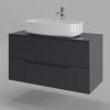 Тумба с раковиной Orange Line Li-100TugMDF+B07-675W графит матовый, 100 см фото 2