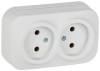 Розетка 2-местная IEK Glory ERH20-K01M-10 белый матовый