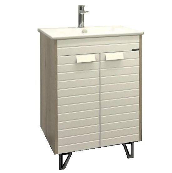 Тумба с раковиной Comforty Клеон 60Н 00-00002044 дуб дымчатый