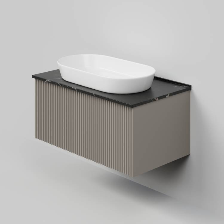 Тумба с раковиной La Fenice Terra Cappuccino NFNC-01-TER-C-80-3-M-GB бежевая матовая, 80 см