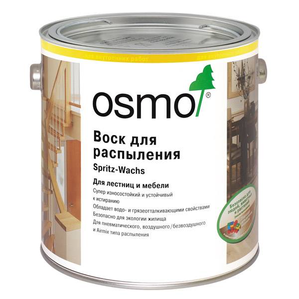 Воск для распыления Osmo Spritz-Wachs 3049 черный непрозрачный матовый 2.5 л