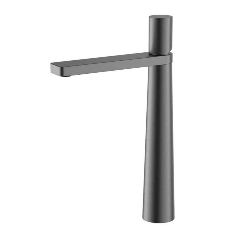 Смеситель для раковины Gid Panther L066GMD высокий, вороненая сталь