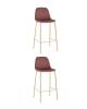 Набор из 2 барных стульев Stool Group Валенсия SN OS-001B HLR-44 gl X2 пыльно-розовый, золотые ножки