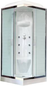 Душевая кабина Royal Bath RB90HP7-WC-CH с низким поддоном, с сиденьем
