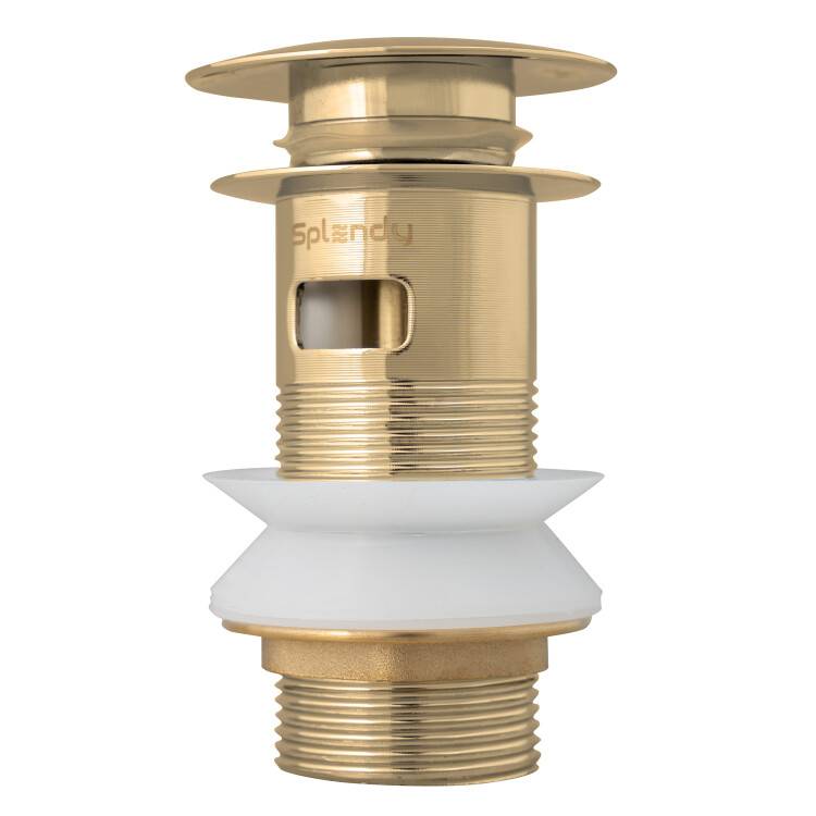 Донный клапан Splendy AA3071YORMGM с переливом, 1 1/4", золото матовое