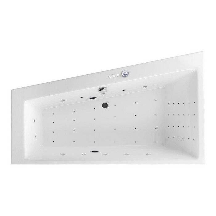 Акриловая ванна Excellent Sfera Slim 170x100 (левая) "NANO" (хром)