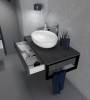 Тумба с раковиной 1MarKa Grunge Loft 80 бетон темно-серый фото 2