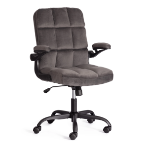 Кресло компьютерное Tetchair Lugano 21800 темно-серый, велюр
