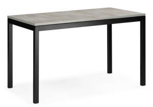 Стол Woodville Жаклин 622994 бетон метрополитен, черный 120(170)x68x75