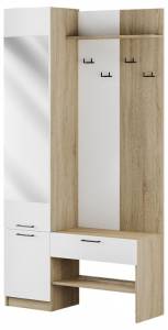 Стенка для прихожей Атмосфера Торонто 00-00020732 Дуб сонома/ Белый