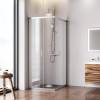 Душевой уголок Am.Pm Gem W90G-403-100280-MT профиль хром, стекло прозрачное, 100x80 фото 3